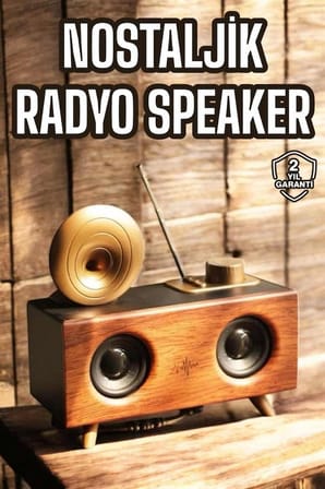 Nostaljik Görünümlü Bluetooth Bağlantılı Speaker -MİRAYLİFE
