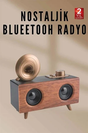 Nostaljik Radyo Bluetooth Bağlantılı Şarjlı Yüksek Ses Kaliteli Yeni Nesil -MİRAYLİFE