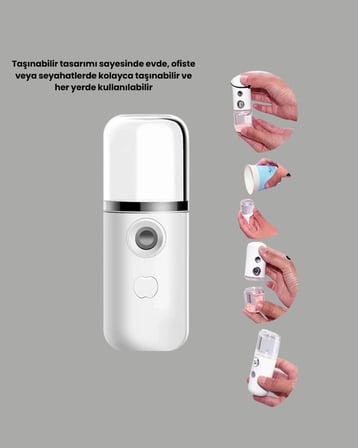 Mini Şarjlı Buhar Nemlendirici – Taşınabilir, Enerji Tasarruflu, Kablosuz Kullanım Yeni Nesil -MİRAYLİFE