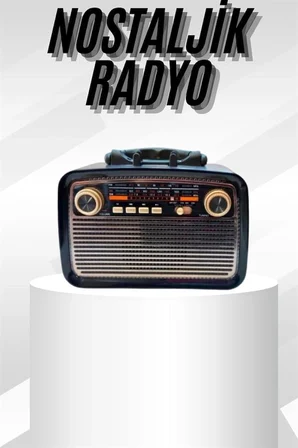 Müzik Kutusu Bluetooth Bağlantılı El Fenerli Nostaljik Tasarım Radyo -MİRAYLİFE