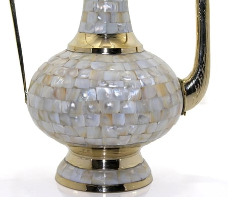 Pirinç Sedefli İbrik 55 Cm Ksk133 -MİRAYLİFE