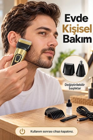 Sakal Tıraş Makinesi Günlük Sakal Kesim Başlıklı -MİRAYLİFE