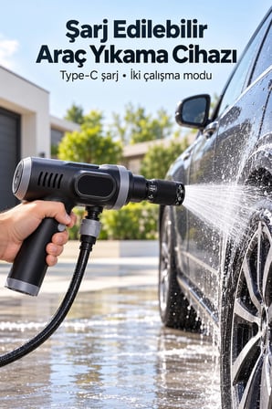 Çift Çalışma Modlu Araç Yıkama Makinesi Şarj Edilebilir -MİRAYLİFE