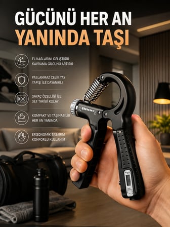 Portatif Ayarlanabilir El Yayı Sayaçlı Dayanıklı Çelik Yay Yeni Nesil -MİRAYLİFE