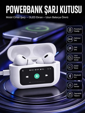 Kulak İçi Bluetooth Kulaklık Ekranlı Müzik Dinleme Çağrı Cevaplama Siyah Yeni Nesil -MİRAYLİFE