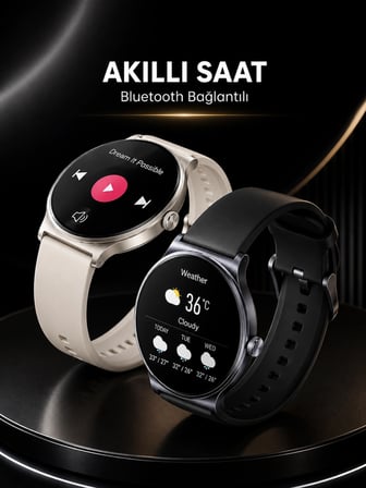 Akıllı Saat Sesli Görüşme Bluetooth Bağlantılı 3 Kordonlu -MİRAYLİFE
