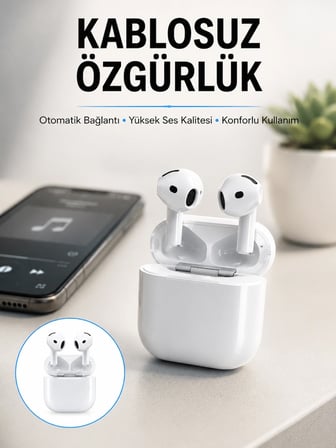 4.nesil Bluetooth Kulaklık Yüksek Ses Kaliteli Dokunmatik Kontrol Özellikli Yeni Nesil -MİRAYLİFE