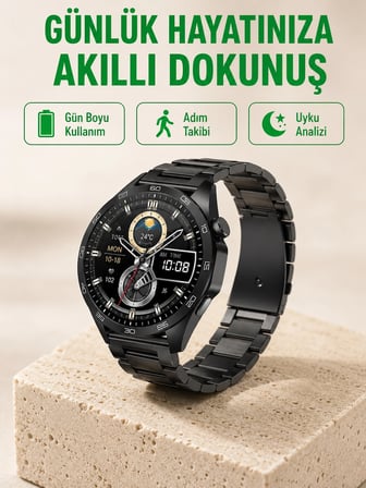 Bluetooth Akıllı Saat – Nabız, Adım Sayar, Uyku Takibi Ve Spor Modlarıyla Akıllı Yaşam Asistanı -MİRAYLİFE