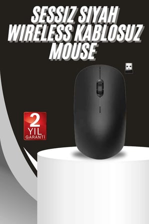Ergonomik Tasarım Kablosuz Siyah Mouse Hassas Uzun Ömürlü -MİRAYLİFE