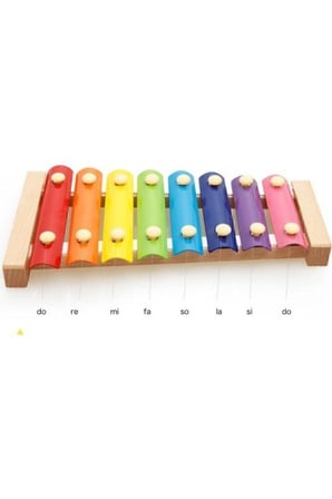 Ahşap Ksilofon 8 Nota 8 Ton 25 Cm 8 Tuşlu Sesli Selefon Oyuncak -MİRAYLİFE