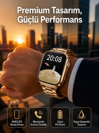 Sağlık Takipli Akıllı Saat 117 Spor Modlu Amoled Ekran -MİRAYLİFE