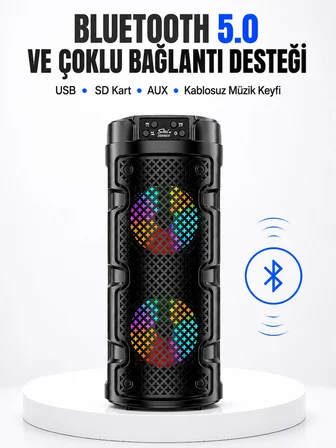 Kompakt Ve Şık Tasarımlı Taşınabilir Hoparlör Yeni Nesil -MİRAYLİFE