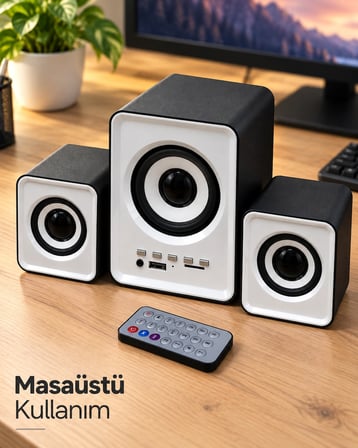 Uzaktan Kumandalı Masaüstü Multimedya Hoparlör -MİRAYLİFE