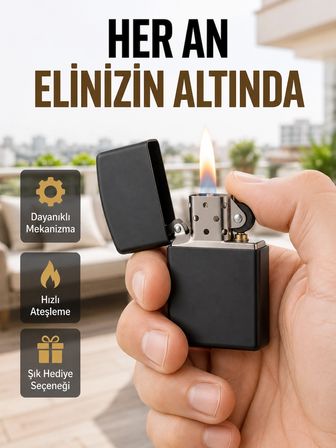 Metal Gövdeli Tasarım Çakmak Mat Yüzeyli Ve Ergonomik Tutma Özellikli -MİRAYLİFE