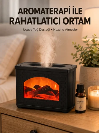 Aromaterapi Uyumlu Ultrasonik Oda Nemlendirici Ayarlanabilir Sis Çıkışlı -MİRAYLİFE