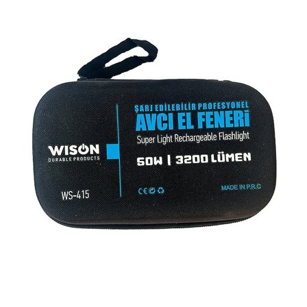 Wison Ws-415 3200 Lümen Profesyonel Şarjlı El Feneri -MİRAYLİFE