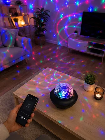 Bluetooth Rgb Parti Işığı Hoparlörlü Disko Lambası Mp3 Usb Ve Hafıza Kartı Destekli -MİRAYLİFE