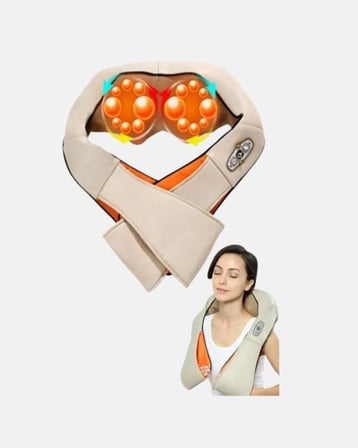 Ergonomik Ovmalı Masaj Aleti – Isıtmalı, Yoğurmalı, Boyun Ve Bel Rahatlatıcı Masaj Makinesi -MİRAYLİFE
