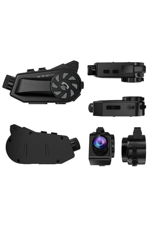 Bt68 Motosiklet Kask Bluetooth Kulaklık 1080p Kamera Ses Kontrolü Video Kayıt Özellikli İntercom -MİRAYLİFE
