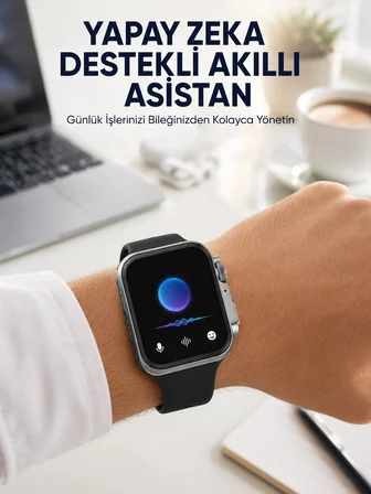 Modern Tasarımlı Akıllı Saat Uzun Pil Süresi Ve Net Ekran Yeni Nesil -MİRAYLİFE