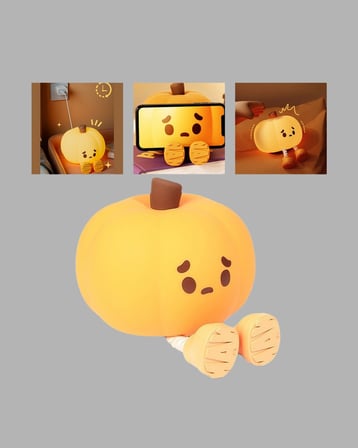 Pumpkin Led Gece Lambası Üç Kademeli Işık Ayarlı Yeni Nesil -MİRAYLİFE