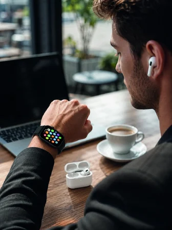 Bluetooth Telefon Görüşmeli Akıllı Saat Seti Kablosuz Bluetooth Kulaklık 7 Değiştirilebilir Kordon -MİRAYLİFE
