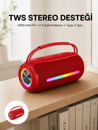 Bluetooth Kablosuz Hoparlör – Taşınabilir, Güçlü Ses -MİRAYLİFE