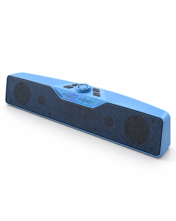 Usb Bellek Ve Tf Kart Destekli Şarj Edilebilir Bluetooth Masaüstü Hoparlör Mavi -MİRAYLİFE