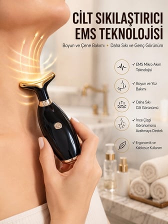 Yüz Ve Boyun Kırşıklık Giderici Ems Güzellik Cihazı Gıdık,sarkma,kırışıklık Yüz Masaj Aleti -MİRAYLİFE