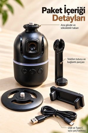 Otomatik Yüz Takipli Telefon Standı Ayarlanabilir Telefon Tutuculu -MİRAYLİFE