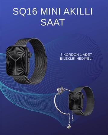 SQ-16 Mini Series 10 Akıllı Saat | Spor Modları, Bildirim Ve Müzik Kontrolü -MİRAYLİFE
