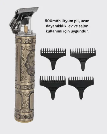 Kompakt Tasarımlı, Güçlü Motorlu Saç Sakal Kesme Makinesi Ve 4 Kılavuz Tarak -MİRAYLİFE