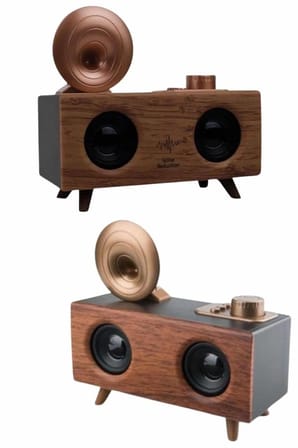 Bluetooth Nostalji Speaker Radyo Gramofon Ahşap Renk Vintage -MİRAYLİFE