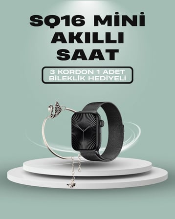 SQ-16 Mini Series 10 Akıllı Saat – 3 Kordon + Hediye Bileklik -MİRAYLİFE