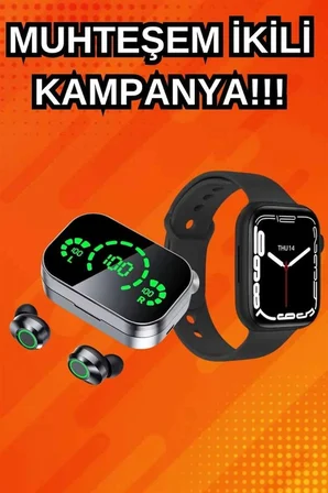 Yeni Nesil Akıllı Saat Ve Ucuz Kaliteli Bluetooth Kablosuz Kulaklık Amoled Ekran -MİRAYLİFE