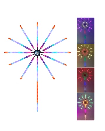 Modüler Rgb Led Duvar Işığı Havai Fişek Efektli Uzaktan Kumandalı Yeni Nesil -MİRAYLİFE
