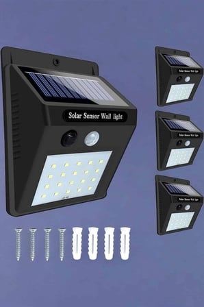 Solar Lamba Giriş, Bahçe Yol Avlu Hareket Sensörlü Led Parlak Gece Su Geçirmez -MİRAYLİFE