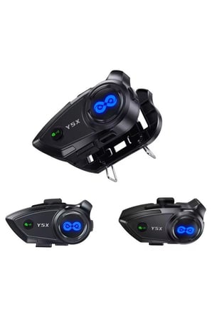 Y5x Rgb Işıklı Intercom 5 Kişi Bağlantılı 1000mah Motosiklet Bluetooth Kulaklık Seti -MİRAYLİFE