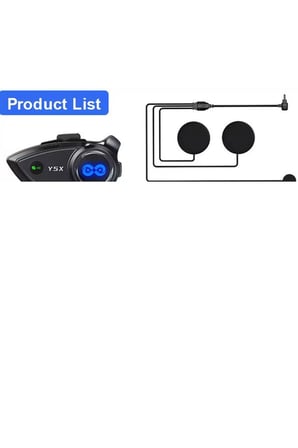 Y5x Rgb Işıklı Intercom 5 Kişi Bağlantılı 1000mah Motosiklet Bluetooth Kulaklık Seti -MİRAYLİFE