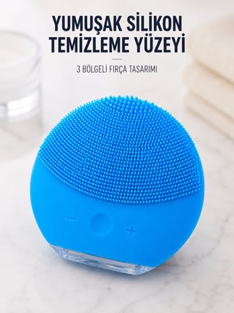 Silikon Yüz Temizleme Fırçası Ayarlanabilir Titreşimli Mavi Cilt Bakım Cihazı -MİRAYLİFE