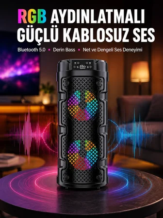 Bluetooth 5.0 Destekli Yüksek Ses Kaliteli Hoparlör Yeni Nesil -MİRAYLİFE