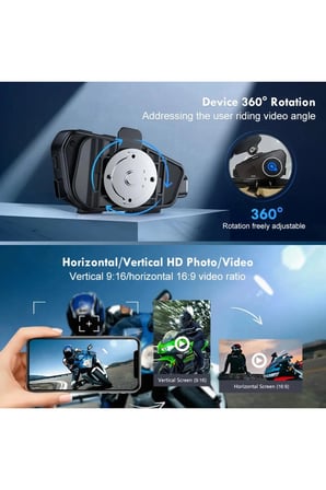 Q28 Motosiklet Kask Bluetooth Kulaklık 1080p Kamera Interkom Kulaklık Su Geçirmez Intercom -MİRAYLİFE