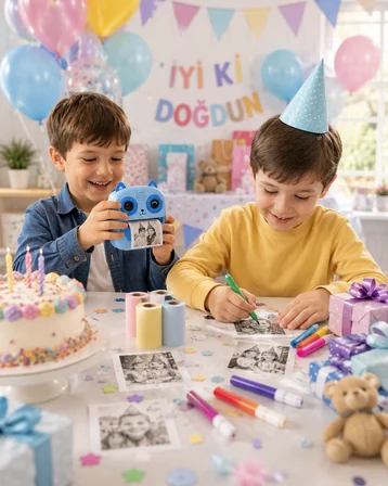 Anında Fotoğraf Basan Çocuk Kamerası Eğitici Ve Eğlenceli Termal Yazıcılı -MİRAYLİFE