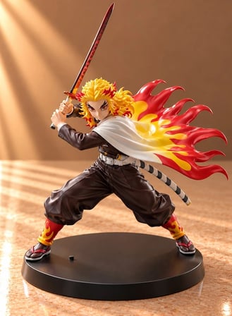 Demon Slayer Kyojuro Rengoku Alev Hashirası Kılıçlı Anime Figürü 16 Cm Alk6594 -MİRAYLİFE