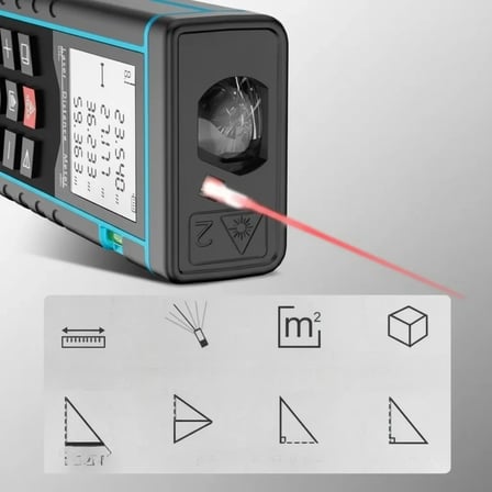 40 Metre Hassas Lazermetre Ölçer Lcd Dijital Ekran Su Terazili Lazerli Mesafe Ölçüm Cihazı -MİRAYLİFE