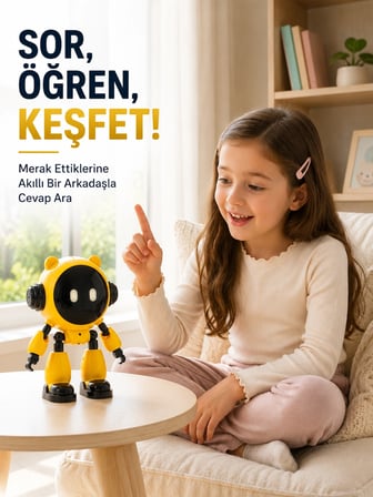 Yapay Zeka Robotu Çocuklar İçin 40 Dil Destekli Konuşan Eğitici Akıllı Robot -MİRAYLİFE
