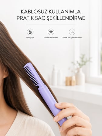 Ayarlanabilir Isı Kontrollü Saç Şekillendirici – İnce Ve Kalın Tellere Uyumlu -MİRAYLİFE