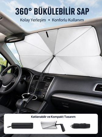 Pratik Ön Cam Güneşliği – Geniş Kapsama Alanı, Kolay Saklama Yeni Nesil -MİRAYLİFE