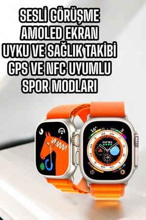 Akıllı Saat Nfc Ve Gps Uyumlu Uyku Ve Sağlık Takibi Sesli Görüşme -MİRAYLİFE