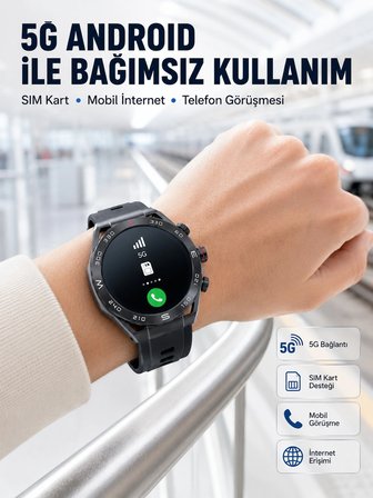 5g Android Akıllı Saat Amoled Ekran Sım Kart Destekli Kameralı -MİRAYLİFE